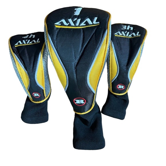 Axial Golf Club Head Covers Driver Plus Bonus 3 Hybrid and 4 Hybrid Embroidered - Picture 1 of 13